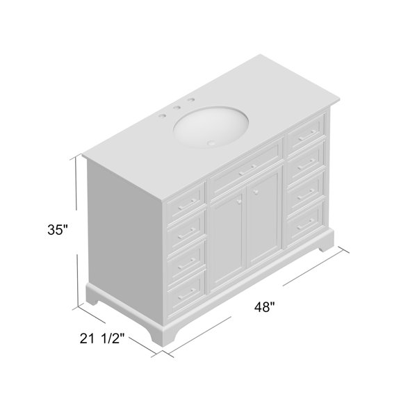 Rossi 48" Single Bathroom Vanity Set & Reviews Joss & Main